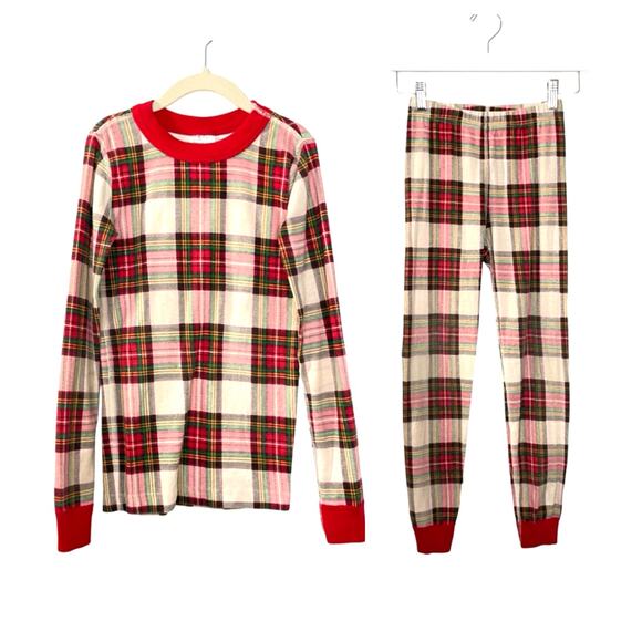 Hanna Andersson Holiday HannaJams Pajama Set Red Plaid Christmas Eve PJs Kids 8 - Picture 1 of 7